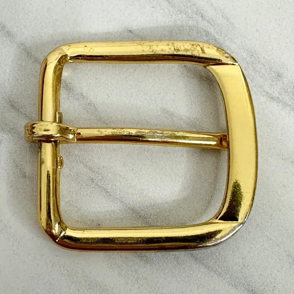Gold Tone Rounded Simple Basic Belt Buckle - Picture 6 of 9